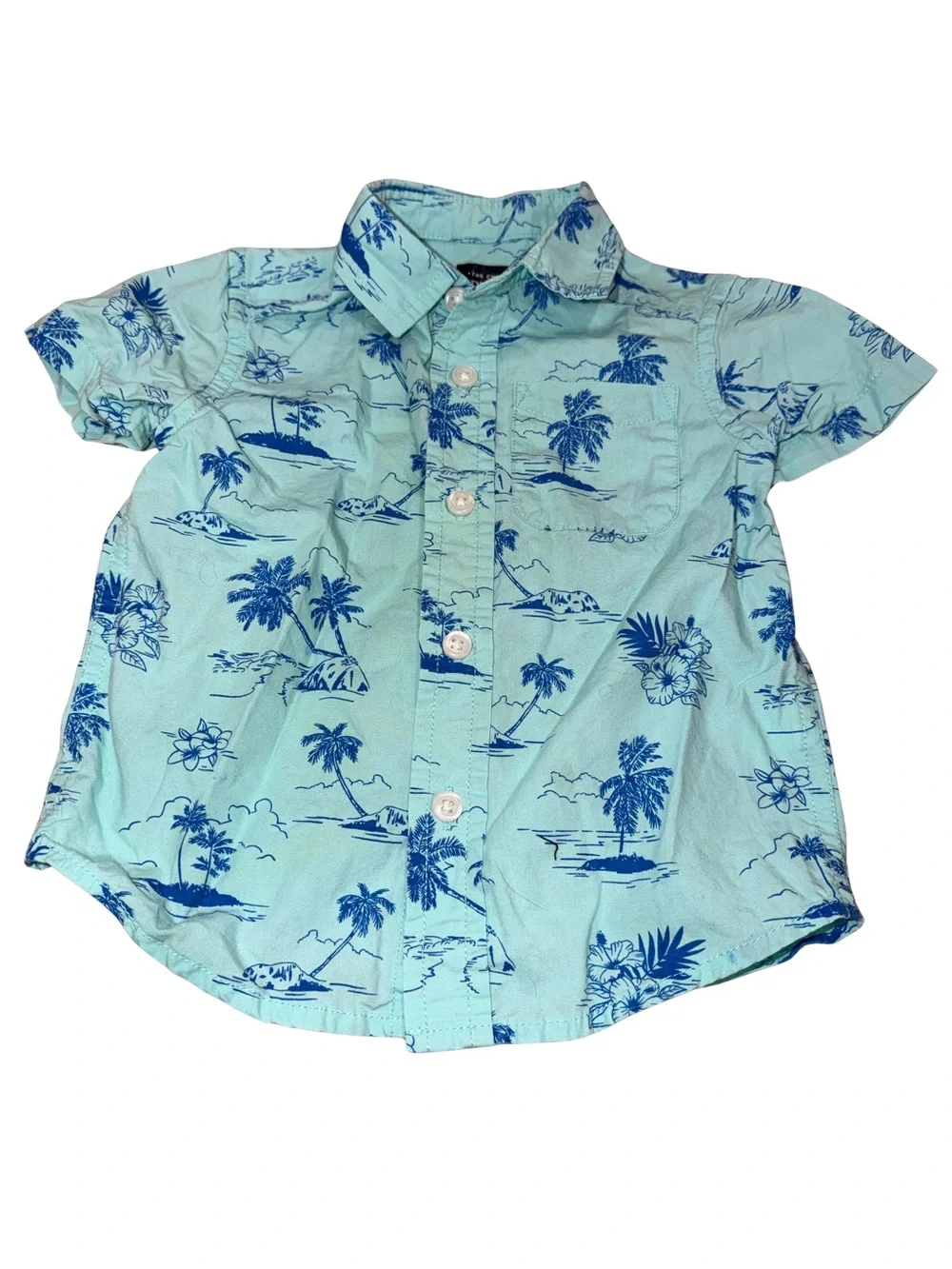 3-Pack Kids Short Sleeve Button-Down Shirts - Coral, White & Aqua